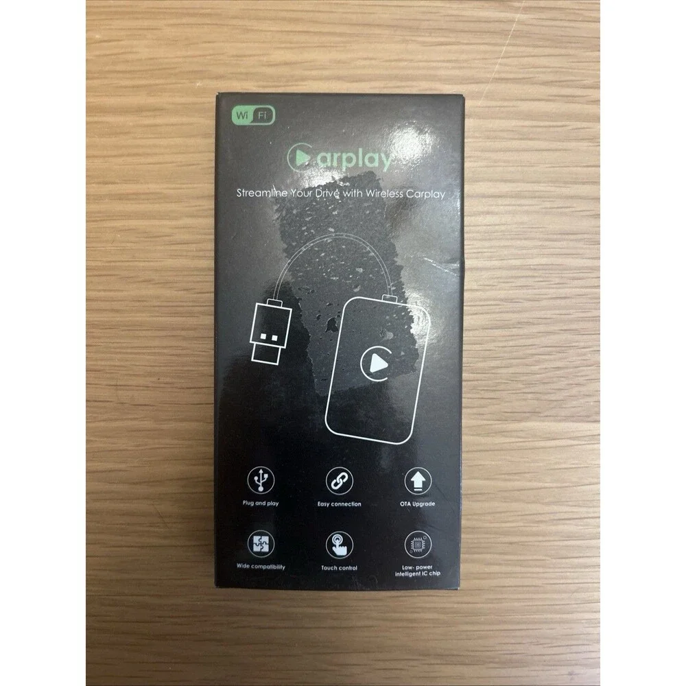 Wireless CarPlay Adapter for iPhone Plug and Play USB C Zero Latency Adapter